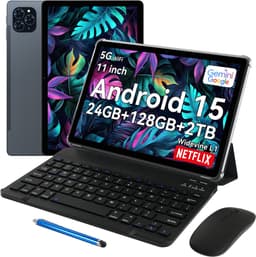 Zenva Tablet T90 - 8000 mAh - Gemini AI - 11 Inch - 24GB RAM - 128GB ROM - Met Toetsenbord(QWERTY) - Hoes - Stylus - Muis - Android 16 - Touchscreen tablet - Grijs — thumbnail 1