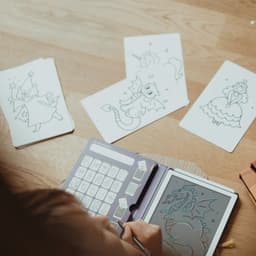BEAU by Bo Kidywolf Kidydraw Mini Tekenboek met LCD-scherm Dieren + Refill Dieren & Oceanen en Piraten — thumbnail 2