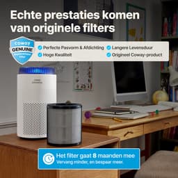Coway Airmega 50 Luchtreiniger - Air Purifier – 120 m³/u - HEPA filter + koolstoffilter - Verwijdert tot 99,97% van fijne en ultrafijne deeltjes - Tegen stof, pollen, allergenen en geuren - Fluisterstil (18 dB) - ECARF gecertificeerd — thumbnail 5