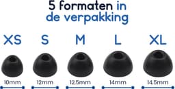 Ibley ComfortFit Oortips voor Beats Powerbeats Pro 2 zwart - Siliconen Earbuds - 5 Maten - 5 Paar — thumbnail 5