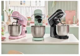 SILVERCREST® KITCHEN TOOLS Keukenmachine pastel - Vermogen: 600 W - Inhoud: 5 L - Inclusief spatbescherming met vulopening, deeghaak, eiwitklopper en garde - Met extra pulsfunctie - Afneembare accessoires zijn vaatwasmachinebestendig - Roze — thumbnail 5