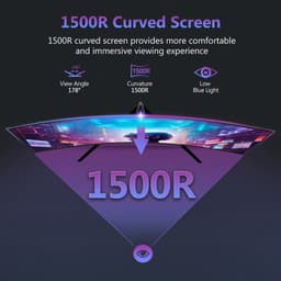 Z-EDGE UG27 Curved Gaming Monitor - FHD 1920x1080P - 27 Inch- 200Hz - MPRT 1ms - HDMI 2.0 & DisplayPort 1.4 - Zwart — thumbnail 2