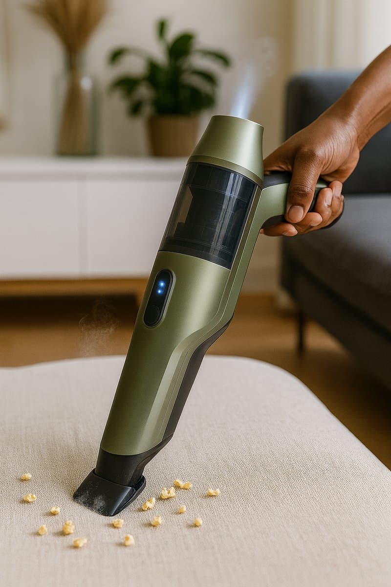 Fameilleur Kruimelzuiger Draadloos – Handstofzuiger 90W – Krachtige Compacte Handstofzuiger Zonder Zak – Met Oplaadstation, Kierenzuiger &Opzetborstel-Auto, Meubels, Bank & Trap-Snoerloos Stofzuiger Klein-handstof zuiger- kruimel dief- kruimel zuiger — afbeelding 1