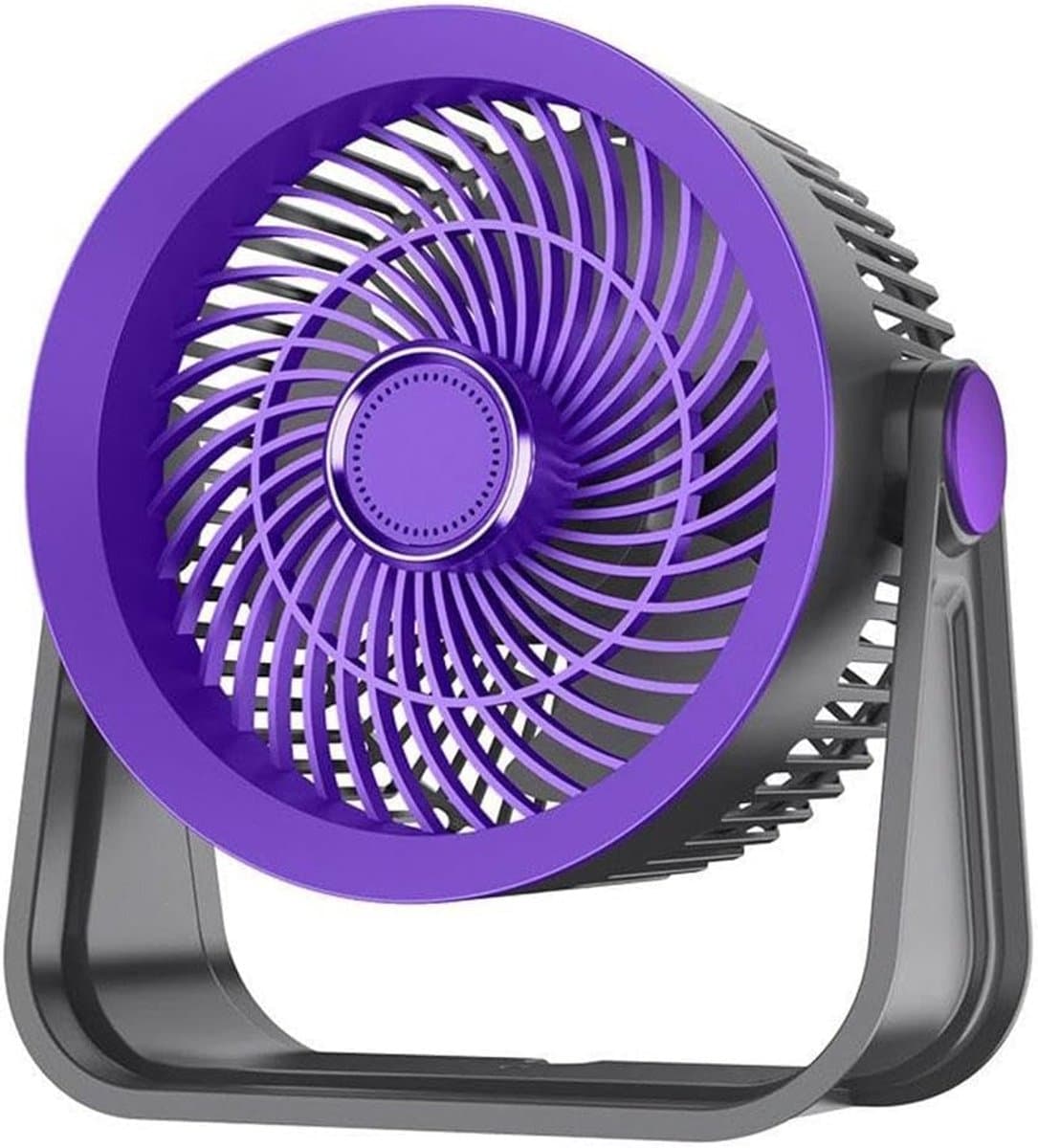 Circulatie Mini Tafelventilator - Draagbare & Wandventilator - Stil en Krachtig - Met LED - Paarsgrijs - 5 Snelheden - licht, Aromatherapie en Kantelbaar Ontwerp - USB — afbeelding 1