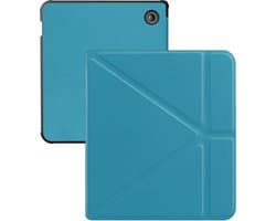 Hoes Geschikt voor Kobo Libra Colour Hoesje Bookcase Cover Hoes - Hoesje Geschikt voor Kobo Libra Colour Hoes Cover Case - Turquoise