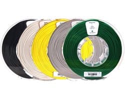 Kexcelled PLA Combideal - 3D Printer Filament - 5 x 500g (Zwart, Wit, Geel, Grijs, Groen) - 1.75mm