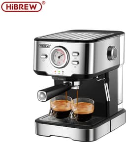 Koffiezetapparaat - koffiemachines - HiBREW Koffiezetapparaat Cafetera 20-bar Espresso inox Semi-automatische Expresso Cappuccino Heet water Stoomtemperatuurweergave H5 — thumbnail 1