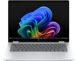 HP OmniBook X FlipNGAI 14-fm0670nd Copilot+ PC Intel Core Ultra 7 256V Hybride (2-in-1) 35,6 cm (14") Touchscreen 3K 16 GB LPDDR5x-SDRAM 1 TB SSD Wi-Fi 7 (802.11be) Windows 11 Home Zilver