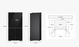 SAMSUNG RM90F67CECEO - AI Side by Side - No Frost - amerikaanse koelkast - grafietglas - thuis camera — thumbnail 5