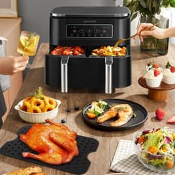 2pcs Air Fryer Silicone Pot - Silicone Air Fryer Liner - Reusable Non-Stick Air Fryer Basket - Air Fryer Accessory voor Thuis Keuken - Keukenbenodigdheden — thumbnail 6