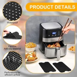 2pcs Air Fryer Silicone Pot - Silicone Air Fryer Liner - Reusable Non-Stick Air Fryer Basket - Air Fryer Accessory voor Thuis Keuken - Keukenbenodigdheden — thumbnail 2