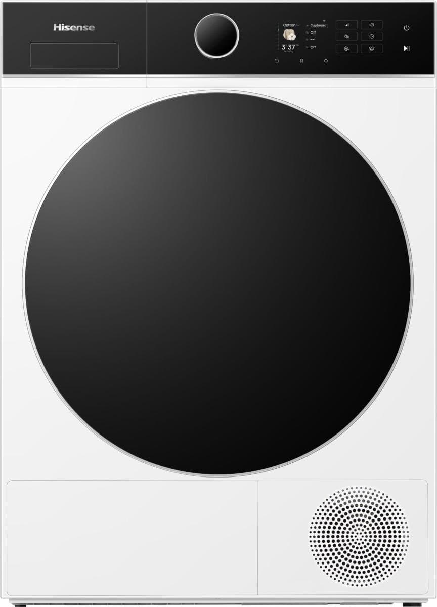 Hisense DH5I804BWCD Wasdroger - Wit - 8kg - C-klasse - ConnectLife - iCare - iDry - Trommelverlichting - RVS - NightDry - Smart Link - Omkeerbare deur — afbeelding 1