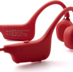 Sanag Bone Conduction Headphone-Draadloze Sport Headphone – Bluetooth Sport Hoofdtelefoon – Open Ear Draadloze Koptelefoon – Waterdicht, Lichtgewicht & Met Microfoon – Voor Hardlopen en Fietsen – Rood– Sanag-A5X — thumbnail 2