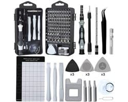 122-in-1 Precisie Schroevendraaierset - Fijnmechanica-gereedschapsset - Smartphone Reparatieset - Bitset met Torx - Magnetisch - Magnetische Mini Schroevendraaierset - Reparatiekit geschikt voor Laptop / Smartphone / Camera / Horloge / Bril / Tablet