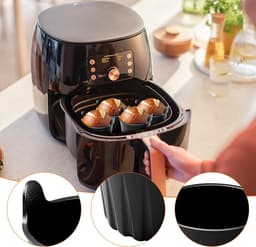 4pcs Silicone Moulds - Air Fryer Nonstick Oven Moulds - Keuken Accessoires - Herbruikbare Silicone Insert Pot Liner voor Baking Pudding en Eieren — thumbnail 6