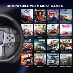 PXN V9 Gen 2 Gaming Racesturen - Met Pedalen en Shifter Gaming stuurwiel - 270/900°- Race Stuur- Geschikt voor PS4 - Xbox One - PC - Xbox Series X|S - PS3 - Met App — thumbnail 3