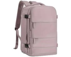 Jambo® Vliegtuig Rugzak - Roze - 20 Liter - Ryanair - Transavia - Handbagage - 40x20x25cm – Vliegtuigrugzak - 14 Inch Laptop – Laptoptas - Dames - Heren - Reistas – Koffer - Rugtas