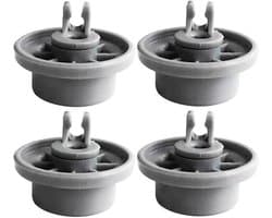 Vaatwasser Wiel Onderkorf - Vaatwasser Wieltjes - 4 Stuk - 37mm - Vaatwasser Korf Wieltjes Universeel - Wiel Van Onderkorf - Beschikbaar voor Kendishwashers - Grijs