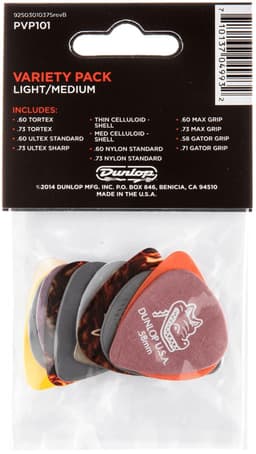 Jim Dunlop - Variety Pack Light / Medium - Plectrum - 12-pack — thumbnail 3