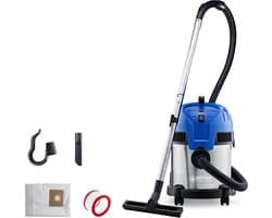 Nilfisk Multi II 22 INOX – Krachtige nat- en droogzuiger met 1200W motor, roestvrijstalen 22L container en blaasfunctie, Stof-/waterzuiger, Alleszuiger