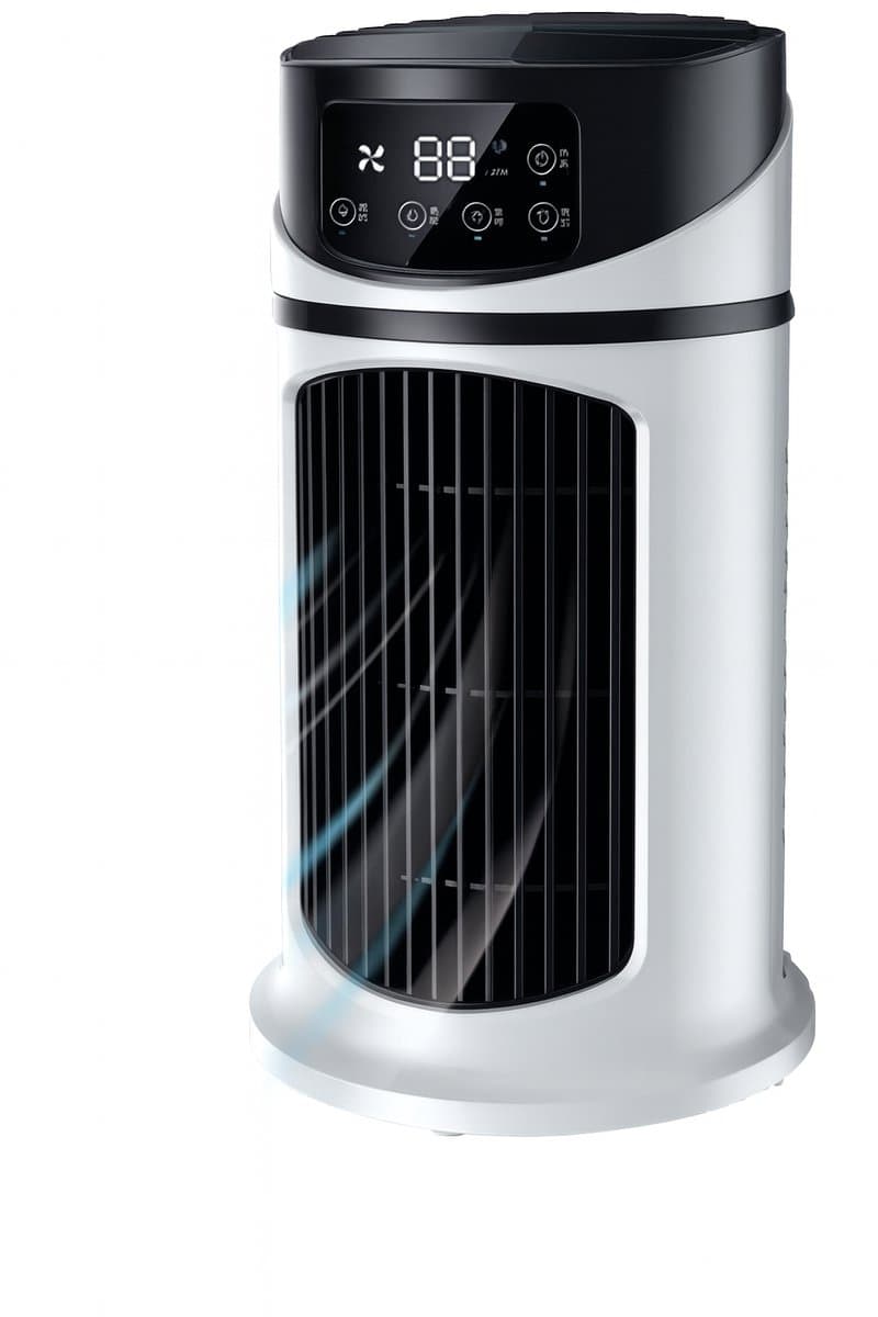 Aircooler - Luchtkoeler - Tafel Ventilator - 6 Standen - Luchtbevochtiger - — afbeelding 1