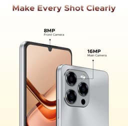 DOOGEE Note 58 4G- Smartphone - 32 GB RAM + 128 GB ROM (2TB/TF) - Android 15 - 6250 mAh - 6,75 Inth 90 Hz - AI-camera 16 MP - Face ID - NFC - GPS - Natuurlijk — thumbnail 5