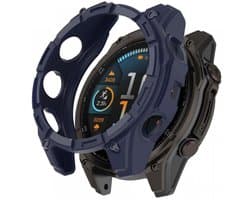 Garmin Fenix 8 47mm Hoesje - TPU Bumper Case - Blauw