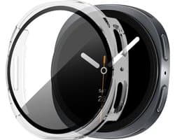 Bandz PC hard case hoesje met screenprotector - geschikt voor Samsung Galaxy Watch 8 - 44mm - beschermhoes van hard plastic - full cover (transparant)