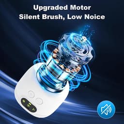 Draagbare kampeerventilator, plafondventilator voor tenten, oplaadbaar 8000 mAh met licht en haak, tijdgestuurd en automatisch uitschakelend, afneembaar ventilatorblad, te gebruiken voor tentluifels, campers, prieelen, strand, slaapzaal, slaapkamer — thumbnail 3