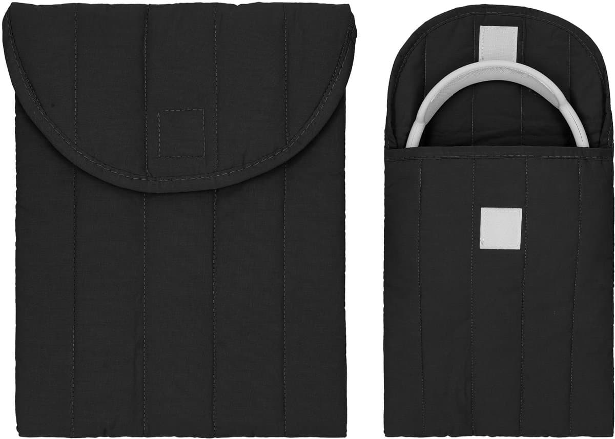 kwmobile Tas voor Headset / Overear headphone Hoofdtelefoon – Zachte Headset Beschermhoes van Stof – Opbergtas voor Accessoires – Cover in zwart — afbeelding 1