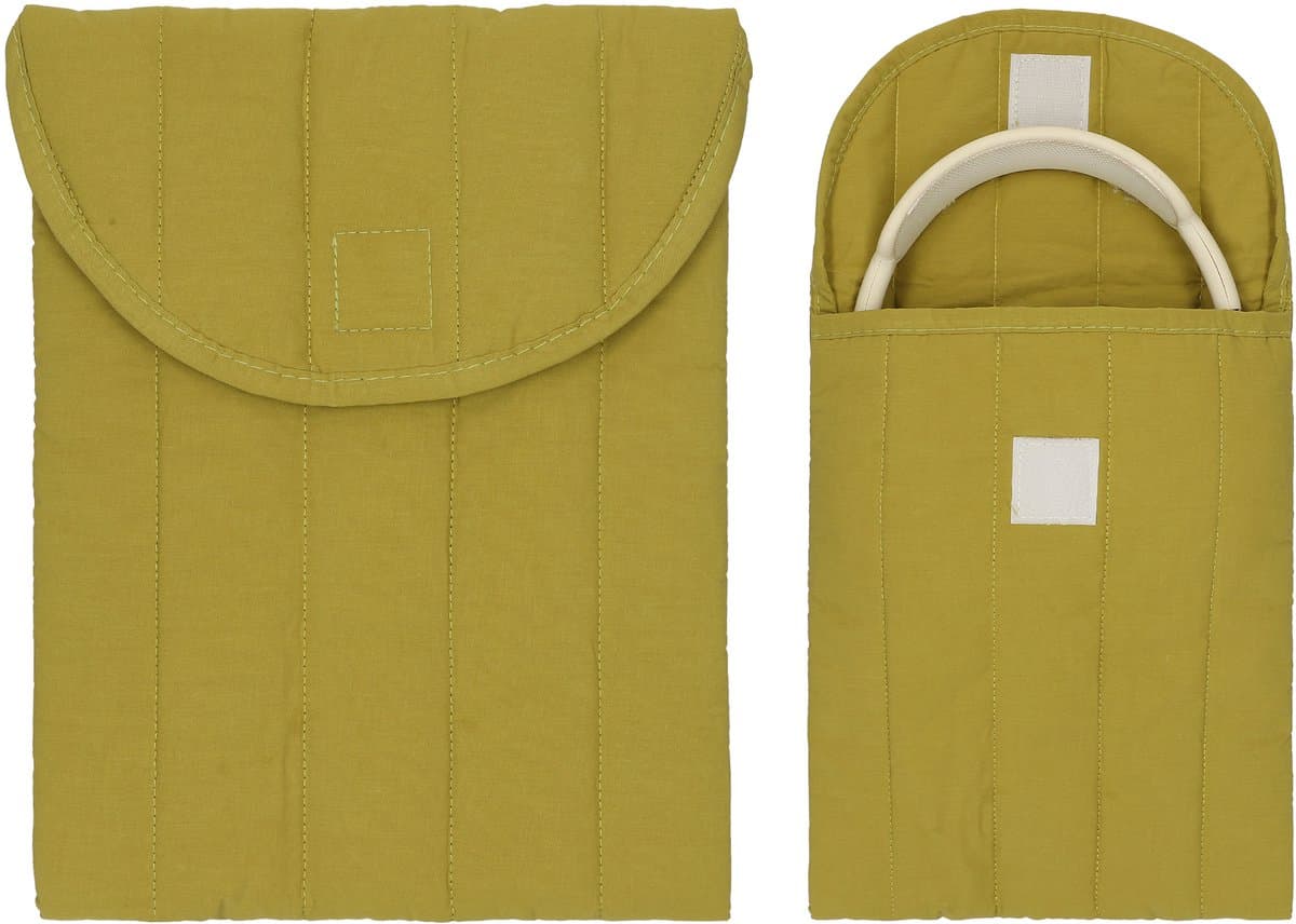 kwmobile Tas voor Headset / Overear headphone Hoofdtelefoon – Zachte Headset Beschermhoes van Stof – Opbergtas voor Accessoires – Cover in groen — afbeelding 1