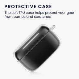 kwmobile Earphones Case for Technics EAH-AZ100 Case - Clear TPU Silicone Earbuds Cover - Transparent — thumbnail 4