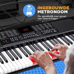 Finesse Keyboard Piano - Lichtgevende Toetsen - Statief & Accessoires - 61 Keys - Digitale Piano - Elektrische Piano - Kind — thumbnail 3
