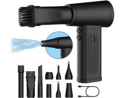 Auto Stofzuiger van MMOBIEL – 120.000RPM, 7.4V, 4000mAh, USB-C – Elektrische Draagbare Air Duster Dust Blower voor PC, Toetsenbord, Laptop, Elektronica – Herbruikbaar en Oplaadbaar, Gadget Cadeau