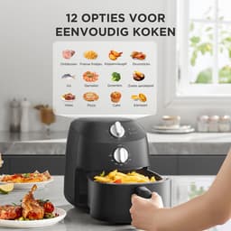 Midea Air fryer MF-TN20D2 - 2L, 1150 W Airfryer, Frituren zonder olie, Heteluchtfriteuses, Automatische uitschakelfunctie, Olievrij, Gemakkelijk schoon te maken, BPA-vrij, Zwart — thumbnail 5