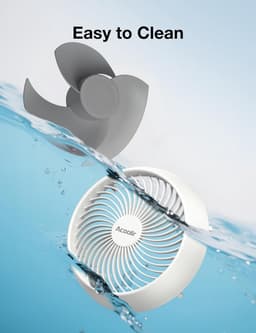 RFWR® Tafelventilator met 3 snelheden en stille werking – ideaal voor slaapkamer en thuiskantoor — thumbnail 2