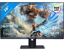 RAIDER 144Hz 4K ULTRA GAMING - 28 inch - 144Hz - 0.5 ms - 3840x2160 - 120Hz en 4K op PS5 Xbox series X/S - Zwart
