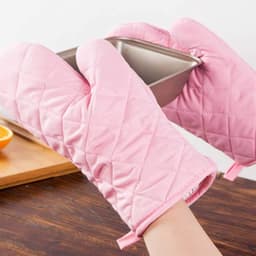 Extra dikke hittebestendige ovenwanten (1 paar) - Voor ovens, airfryers en hete pannen - Anti-verbranding - Roze — thumbnail 2