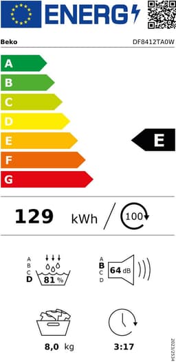 Beko DF8412TA0W - RecycledDry™ - Warmtepompdroger - NL/FR — thumbnail 3