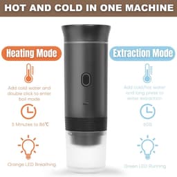 RFWR® Draagbare 3-in-1 Koffiezetapparaat voor Capsules en Gemalen Koffie - Ideaal voor Thuis, Kantoor en Reizen — thumbnail 5