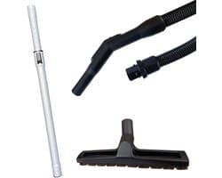 Multaparts® hulpstukken set geschikt voor Nilfisk GD1000 / VP300 series parket zuigmond, complete stofzuigerslang (3 meter), telescoop zuigbuis | Vervang alle hulpstukken in 1 keer | Hoge kwaliteit alternatieve onderdelen voor een set-prijs