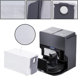 Accessoires - geschikt voor Roborock T8/Q7+ / Q7 Max+ robotstofzuiger - 3 stofzakken + 3 dweilmatten — thumbnail 3