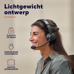 Trust Ayda Draadloze ENC Headset - PC Headset - Draadloos via Bluetooth - Noise Cancelling Microfoon - Tot 24 Uur Batterij - Zwart — thumbnail 3