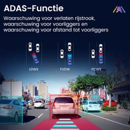 Junsun 1080P HD Auto DVR 170° Dashcam UHD WiFi en GPS-videorecorder Camera Mit 64-GB-geheugenkaart — thumbnail 2