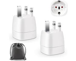 Reisstekker Engeland – Wereldstekker UK – Reisadapter voor Verenigd Koninkrijk – Stopcontact omvormer – Type G adapter – Voor vakantie, zakenreis en backpacken – Geschikt voor laptop, telefoon en opladers – Compact reisformaat – Internationale stekke