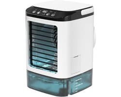 Luchtkoeler - Mini draagbare airconditionerventilator - Geruisloze verdampingsluchtbevochtiger - Airco-unit - 3-in-1 bureau-luchtkoeler met 3 windsnelheden - Koele mist - Bureaukoeler met 7 led-lampjes voor thuis, op reis of op kantoor — afbeelding 1