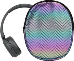 kwmobile Hoes voor Sony WH-CH520 / WH-CH510 / MDR-ZX110 Tas – Case voor Headset van Metallic Kunstleer en Nylon – meerkleurig — thumbnail 4