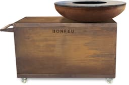 BonFeu BonBiza Island XL - Mobiele Buitenkeuken - Plancha & Vuurschaal - Cortenstaal - 170x100x110 cm — thumbnail 1