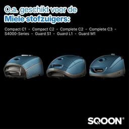 SQOON® HEPA Filterset o.a. geschikt voor Miele Air Clean - Complete C2 en C3 & Compact C1 en C2 stofzuigers - 2 STUKS - Gelijk aan model: SF-HA 50 — thumbnail 5