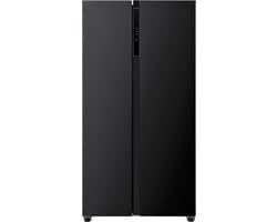 Frilec BONNSBS-680-040CB - Amerikaanse koelkast - C label - 5 Jaar Garantie - Supervriezen - Digitaal Display - Fresh Zone - 595 Liter - Zwart
